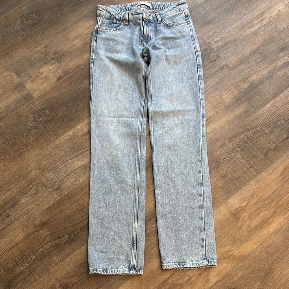 Zara Women’s Size 2 Straight Leg Jeans Vintage-Inspired Rigid‎ Denim